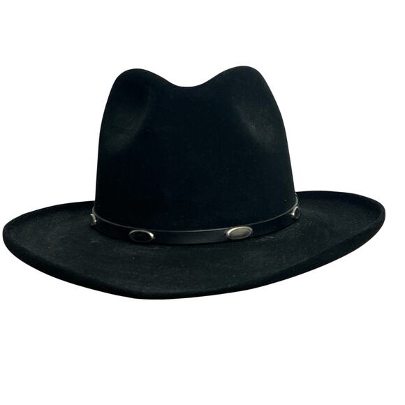 Stetson Other - Vtg John B Stetson 4x Beaver “F2130 Giant” Cowboy Hat F2063 4-Inch Brim Sz 6 7/8